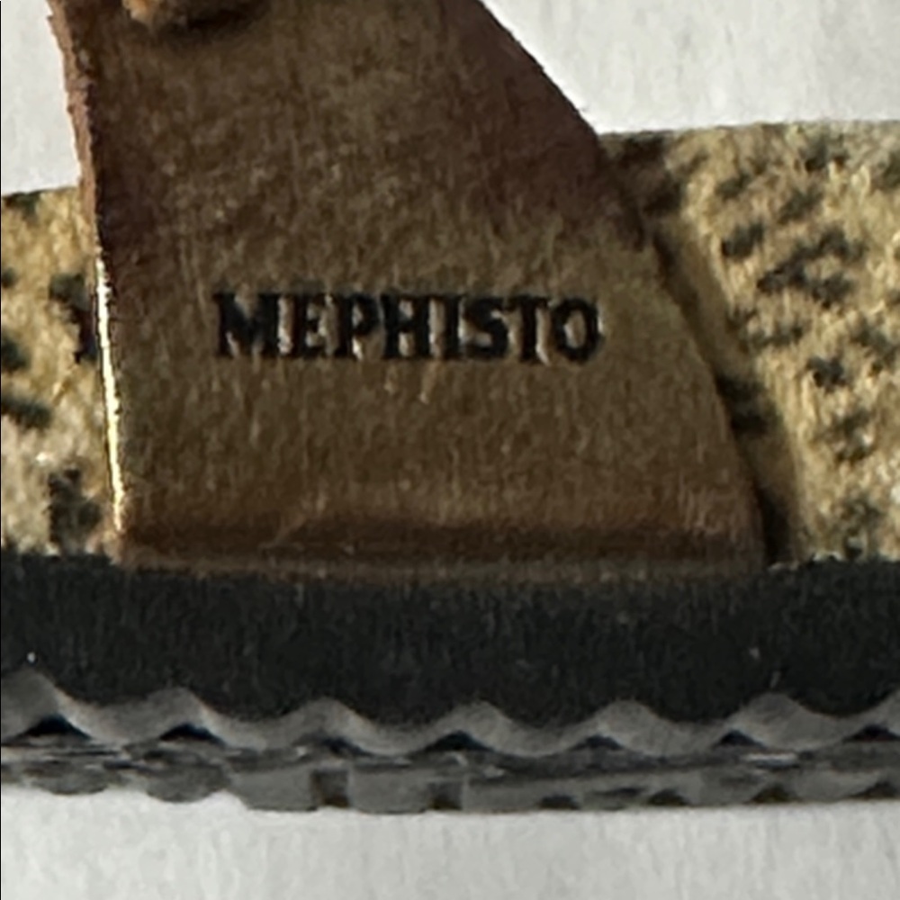 MEPHISTO Metalic Copper Toned Leopard Print Slip on Sandals with Buckles EU 35 - Picture 5 of 12